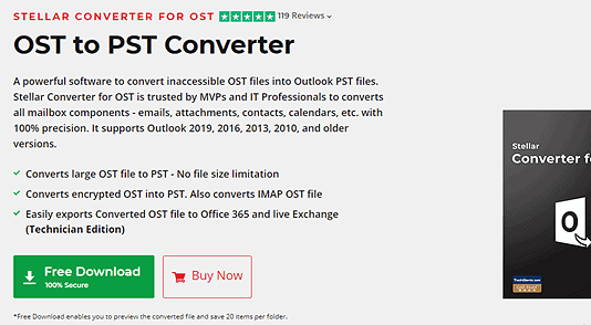 stellar convert ost to pst cost