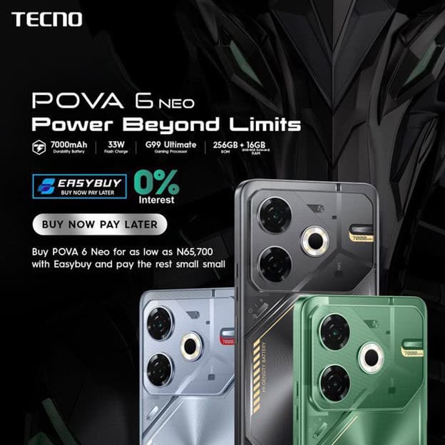 Buy Tecno Pova 6 Neo Now, Pay Later